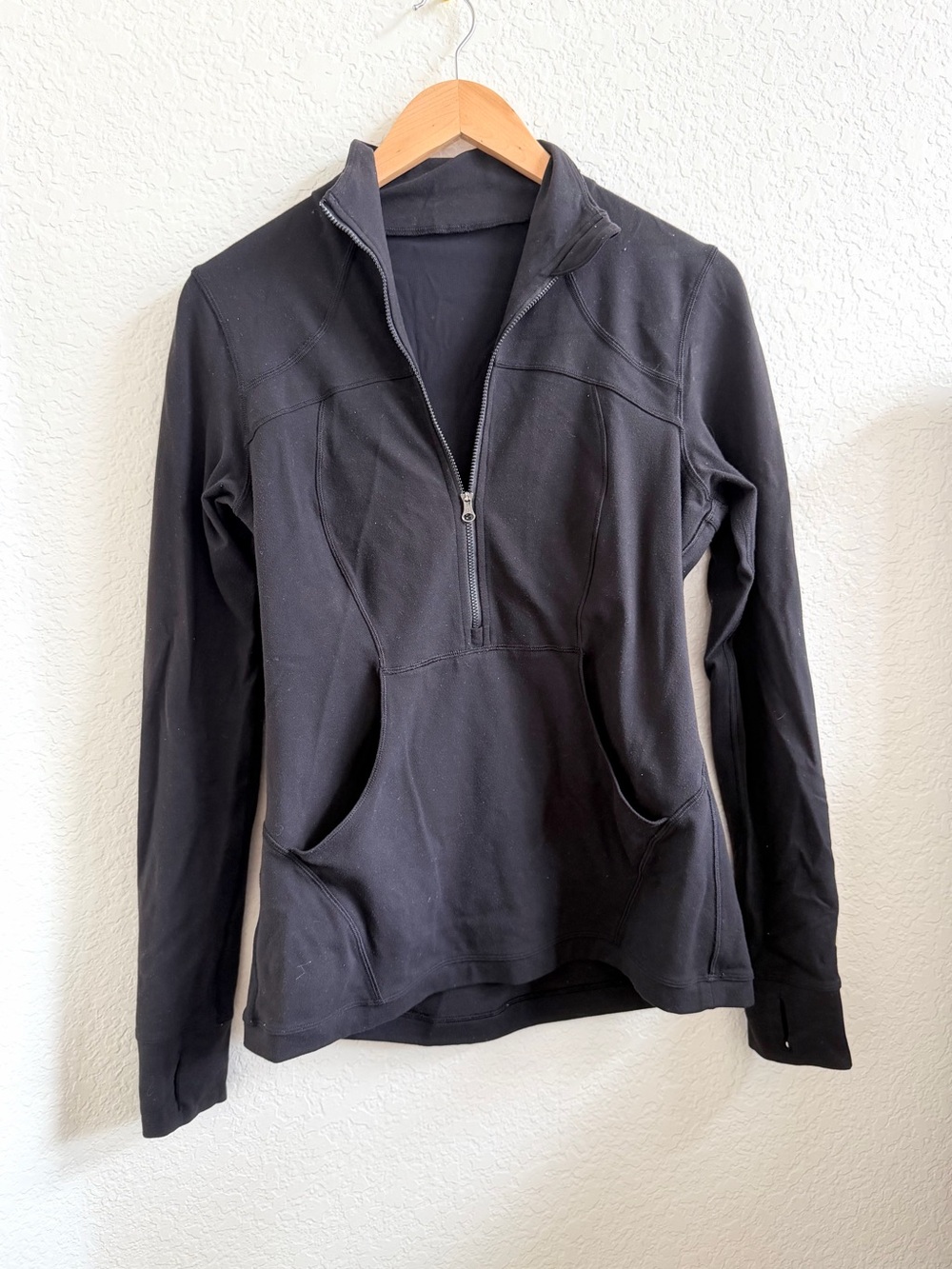 Lululemonโ Quarter Zip Women's Black Pullover Sweater Size 10